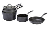Habitat 5 Piece Rock Effect Non Stick Aluminium Pan Set