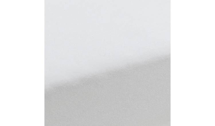 Habitat Kids Cotton Jersey White 2 Pack Fitted Sheet &amp;ndash; Crib