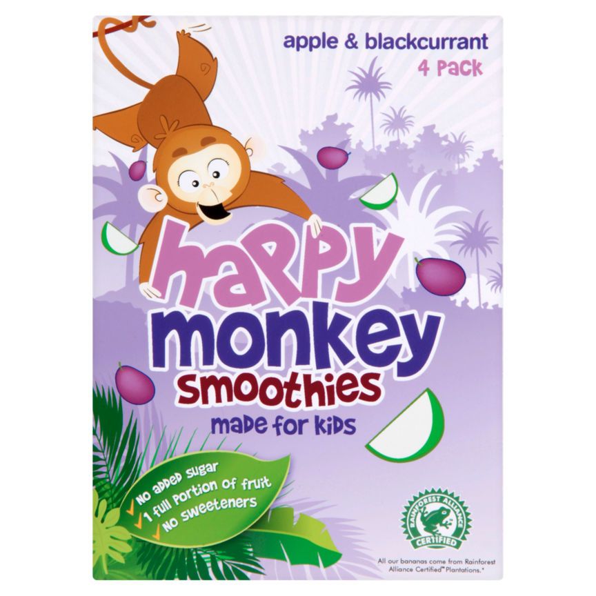 Happy Monkey Apple &amp;amp; Blackcurrant Smoothie