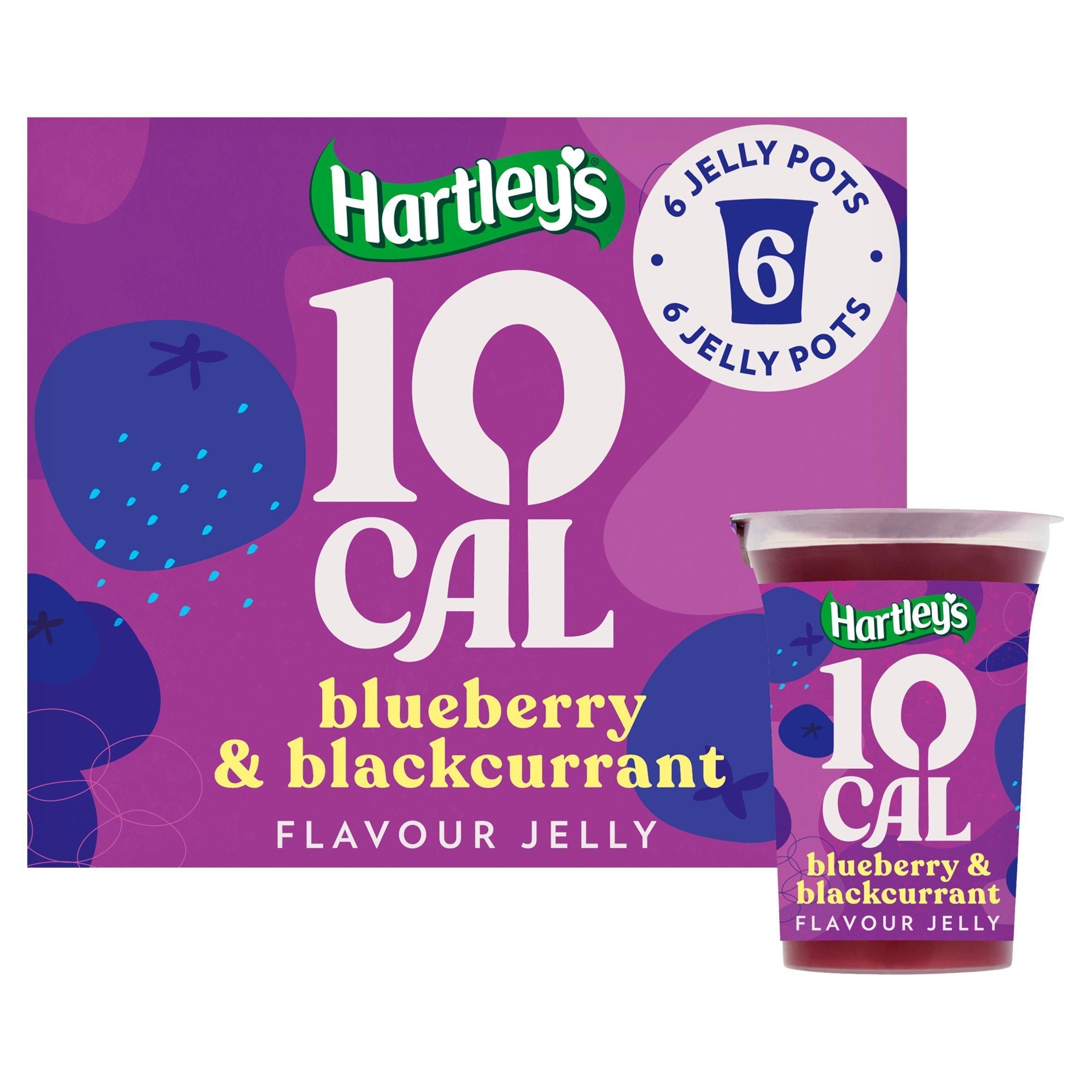 Hartley's 10 Cal Blueberry &amp;amp; Blackcurrant Flavour Jelly 6x175g