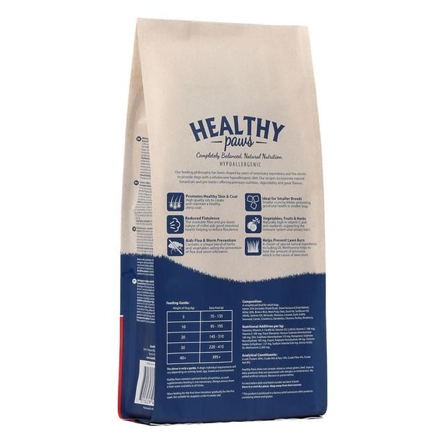 Healthy Paws Game &amp;amp; Millet Adult Dog Food   2kg