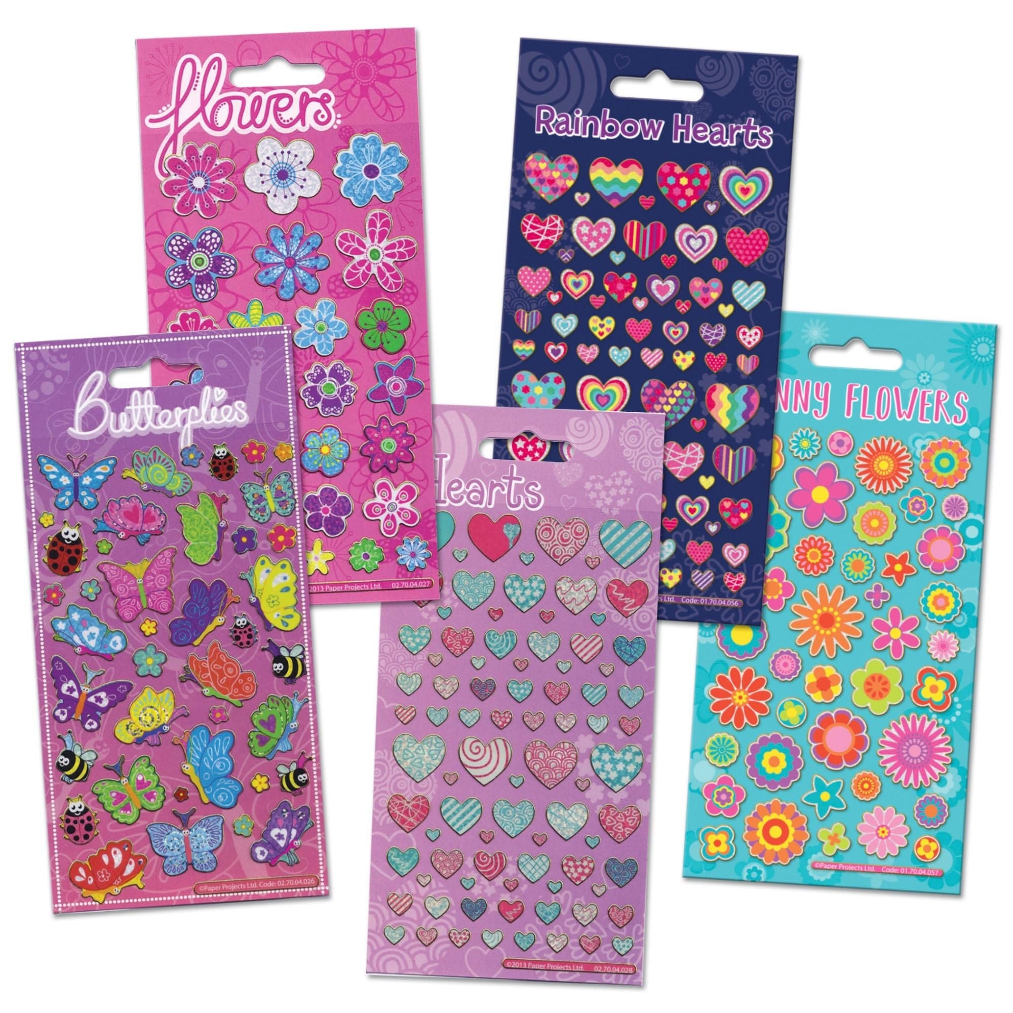 Hearts Butteflies &amp;amp; Flowers Stickers