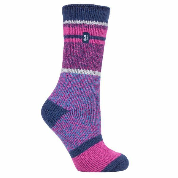 Heat Holders Ladies 2.3 TOG Thermal Winter Socks 4-8 UK AD Purple / Pink