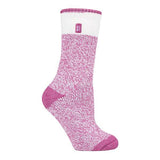 Heat Holders Ladies 2.3 TOG Thermal Winter Socks 4-8 UK Snowdrop Purple