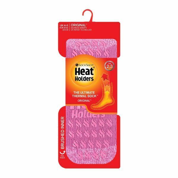 Heat Holders Ladies Thermal Socks with Grips 4-8 UK