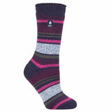 Heat Holders Ladies Thick Warm Thermal Socks 4-8 UK Blue Ribbon (Barcelona)