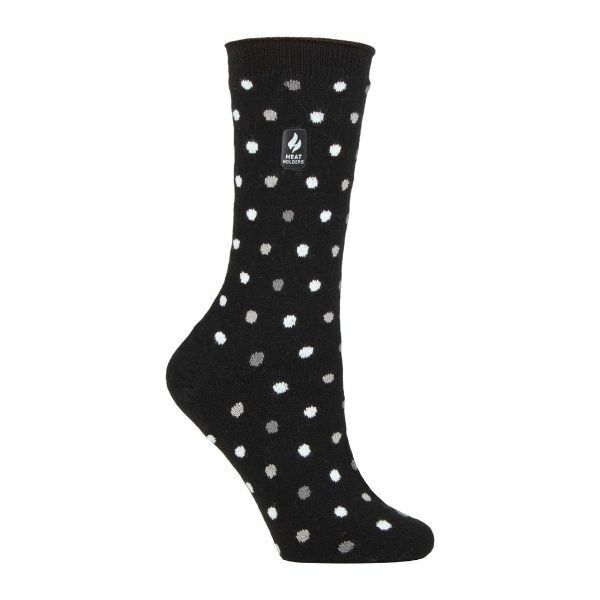 Heat Holders Ladies Ultra Lite Thermal Dress Socks 4-8 UK Black/ Tonal (Nicosia)