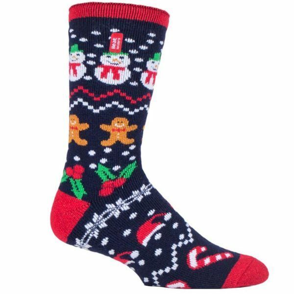 Heat Holders Lite Mens Thermal Christmas Socks 6-11 UK Festive Fun / 1EA