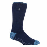 Heat Holders Mens Fleece Lined Thermal Slipper Socks 6-11 UK NAVY / 1EA
