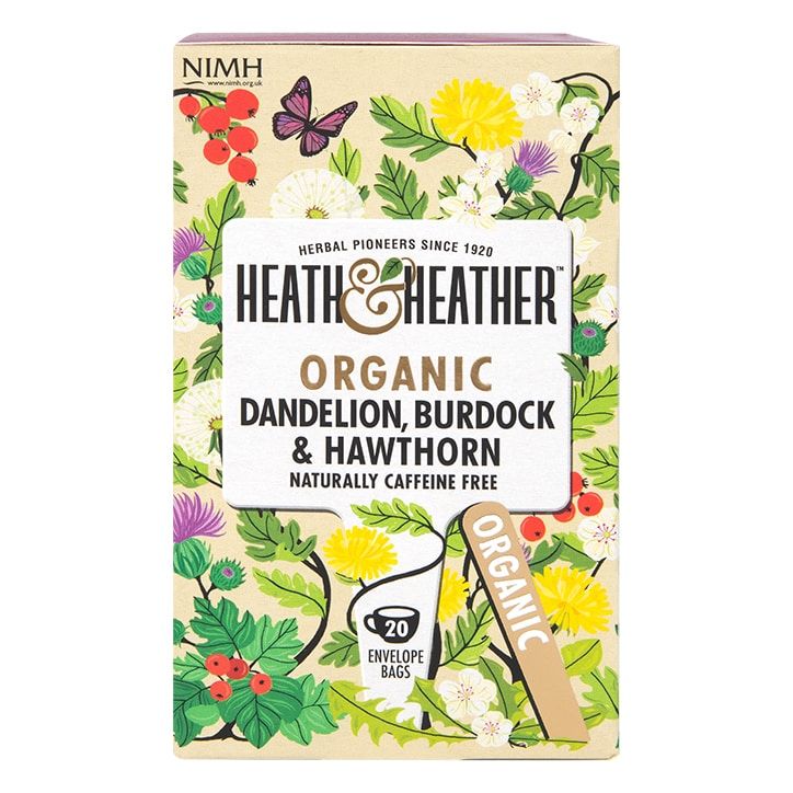 Heath &amp;amp; Heather Organic Dandelion, Burdock &amp;amp; Hawthorn 20 Tea Bags