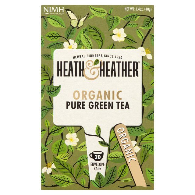 Heath &amp;amp; Heather Organic Pure Green Tea   20 per pack