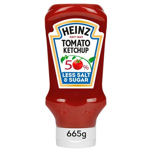 Heinz Tomato Ketchup 50% Less Sugar &amp;amp; Salt   665g