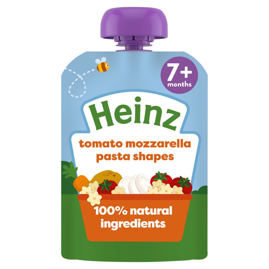 Heinz Tomato Mozzarella Pasta Shapes Baby Food Pouch 7+ Months