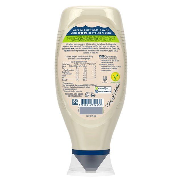 Hellmann's Light Squeezy Mayonnaise    750ml