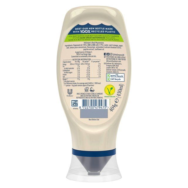 Hellmann's Real Squeezy Mayonnaise    430ml