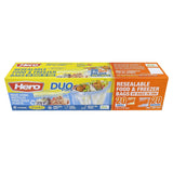 Hero Duo Pack Resealable Food &amp;amp; Freezer Bags, Small &amp;amp; Medium x40