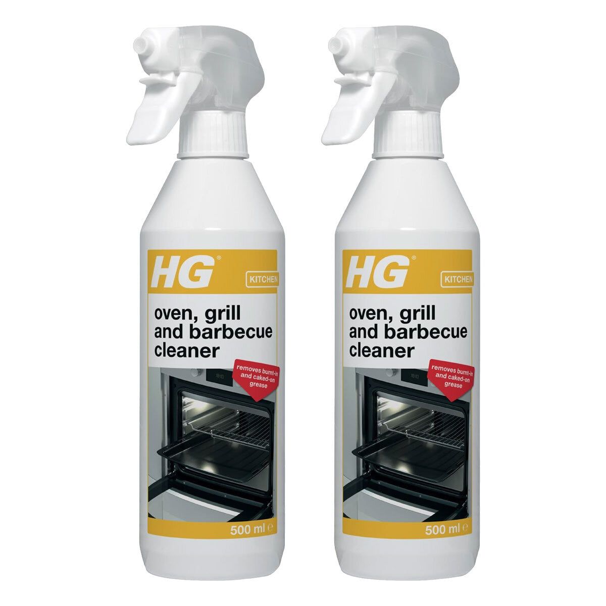 HG Oven, Grill &amp;amp; Barbeque Cleaner, 2 x 500ml