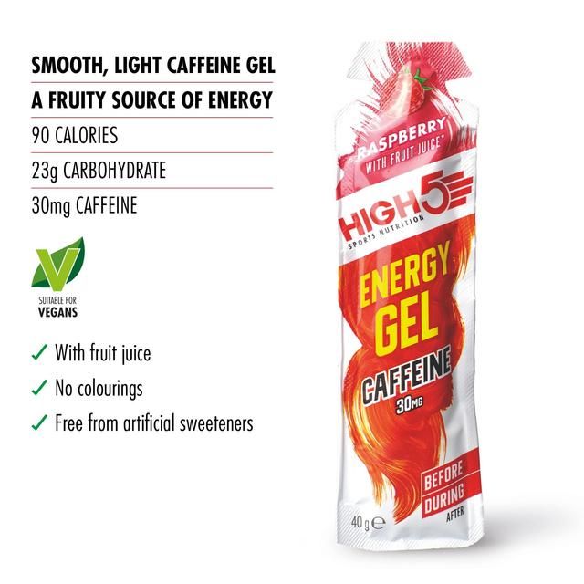 HIGH5 Energy Gel Caffeine Raspberry  40g    40g