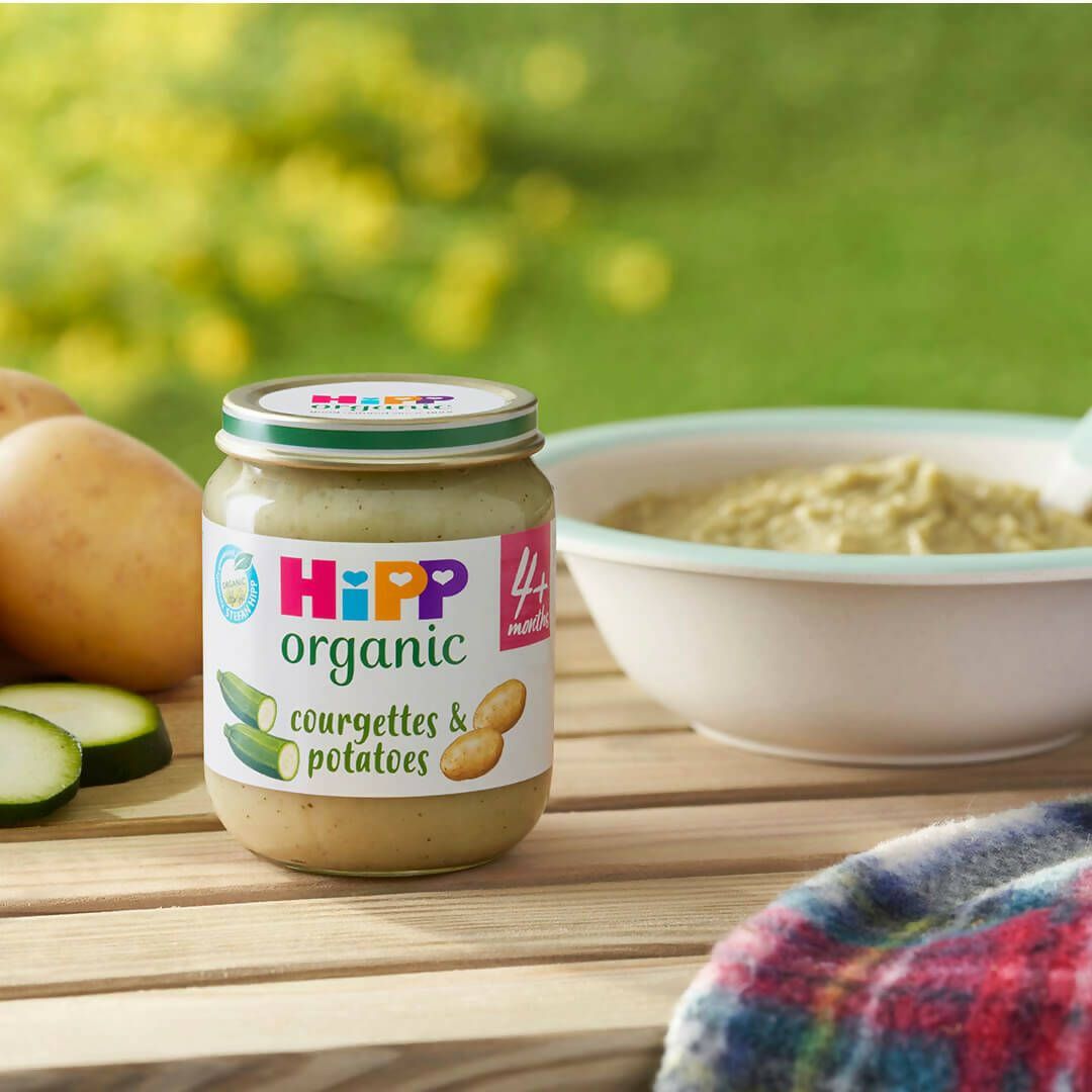 HiPP Organic Courgettes &amp;amp; Potatoes Baby Food Jar 4+ Months (6 x 125g)