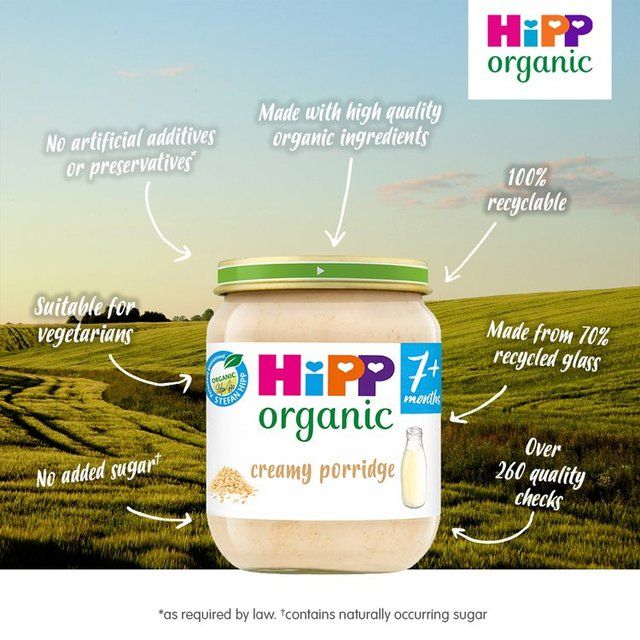 HiPP Organic Creamy Porridge Baby Food Jar 7+ Months    160g