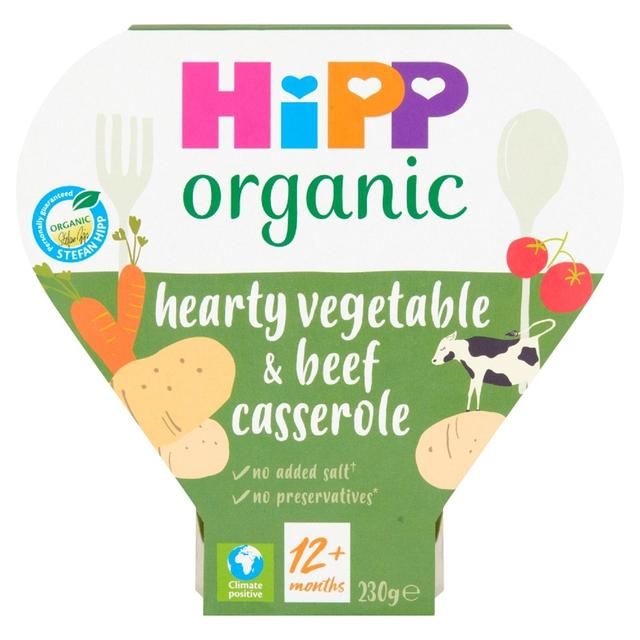 HiPP Organic Hearty Vegetable &amp;amp; Beef Casserole Toddler Tray Meal 12+ Months   230g