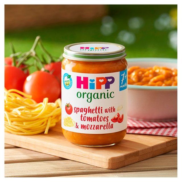 HiPP Organic Spaghetti with Tomatoes &amp;amp; Mozzarella Baby Food 7+ months   190g