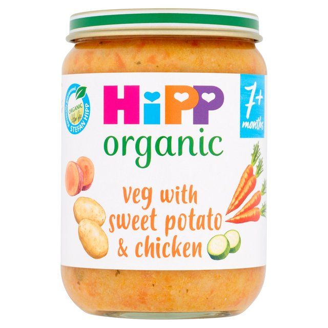 HiPP Organic Veg With Sweet Potato &amp;amp; Chicken Baby Food Jar 7+ Months    160 per pack