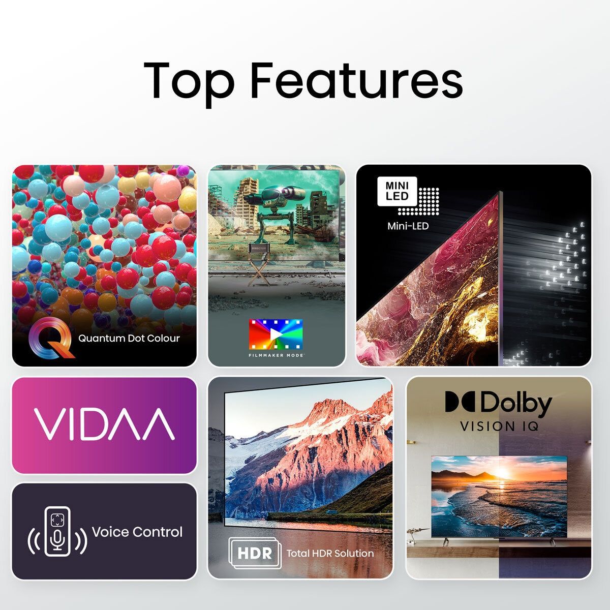 Hisense 55U6KQTUK 55 Inch Mini LED 4K UHD Smart TV