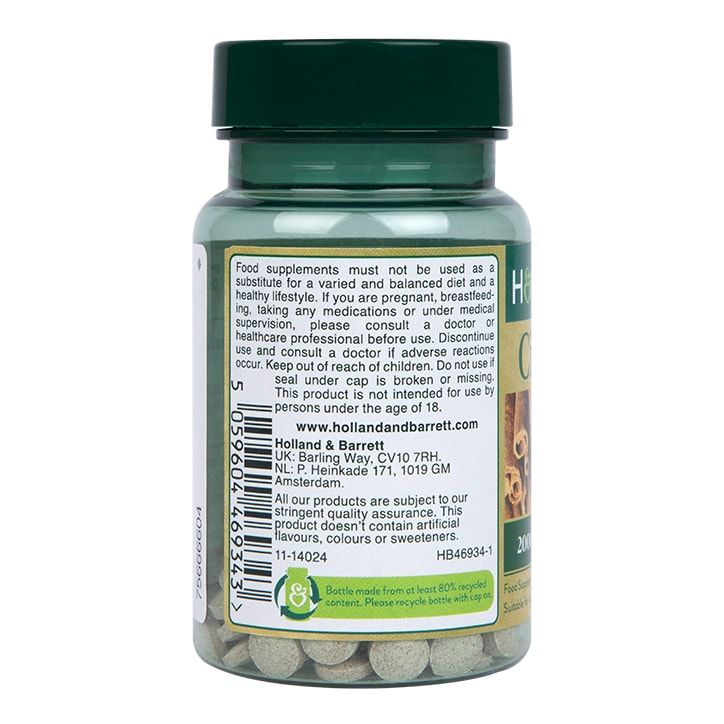 Holland &amp;amp; Barrett Cinnamon 2000mg 90 Tablets