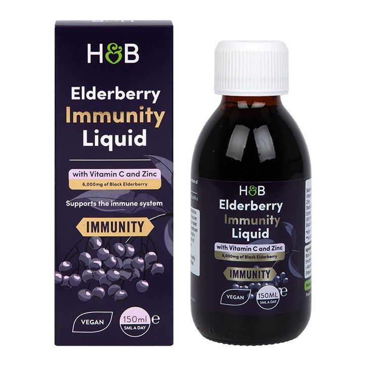Holland &amp;amp; Barrett Elderberry Immunity Liquid with Vitamin C &amp;amp; Zinc