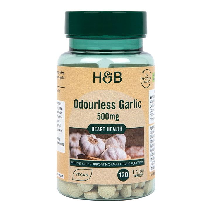 Holland &amp;amp; Barrett Enteric Coated Odourless Garlic 500mg 120 Tablets