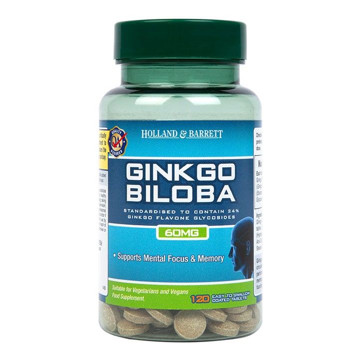 Holland &amp;amp; Barrett Ginkgo Biloba 120 Tablets 60mg