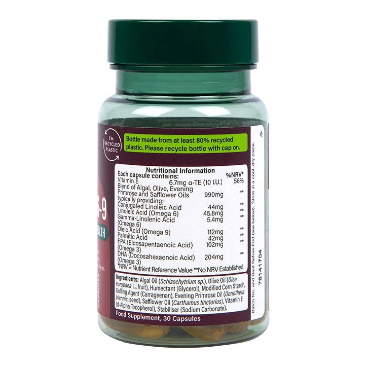 Holland &amp;amp; Barrett High Strength Vegan Triple Omega 3-6-9 Oil 680mg 30 Capsules