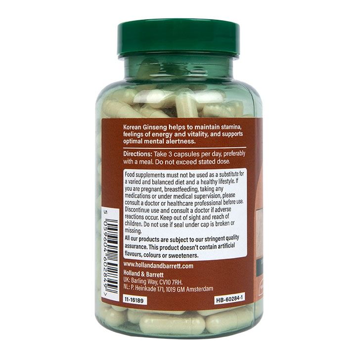 Holland &amp;amp; Barrett Korean Ginseng 180 Capsules