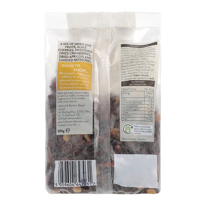 Holland &amp;amp; Barrett Mixed Fruit &amp;amp; Peel 500g