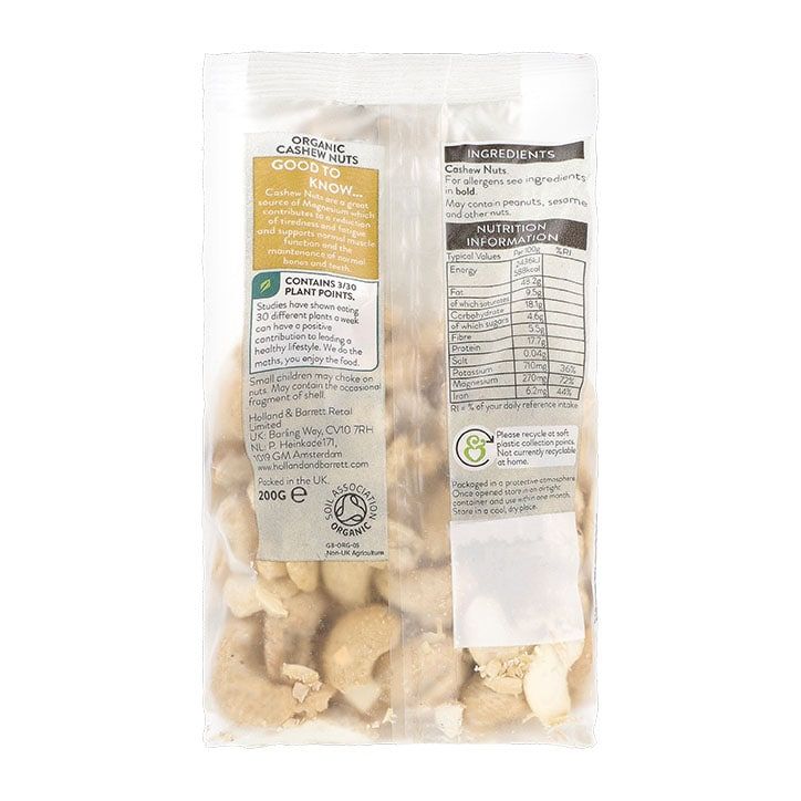 Holland &amp;amp; Barrett Organic Cashew Nuts 200g