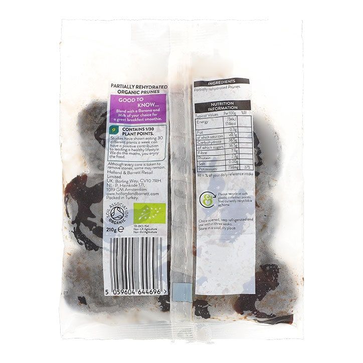 Holland &amp;amp; Barrett Organic Soft Prunes 210g
