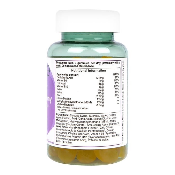 Holland &amp;amp; Barrett Skin Hair And Nails Vegan Pineapple Flavour  60 Gummies