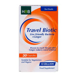 Holland &amp;amp; Barrett Travel Biotic Live Friendly Bacteria + Ginger 30 Capsules