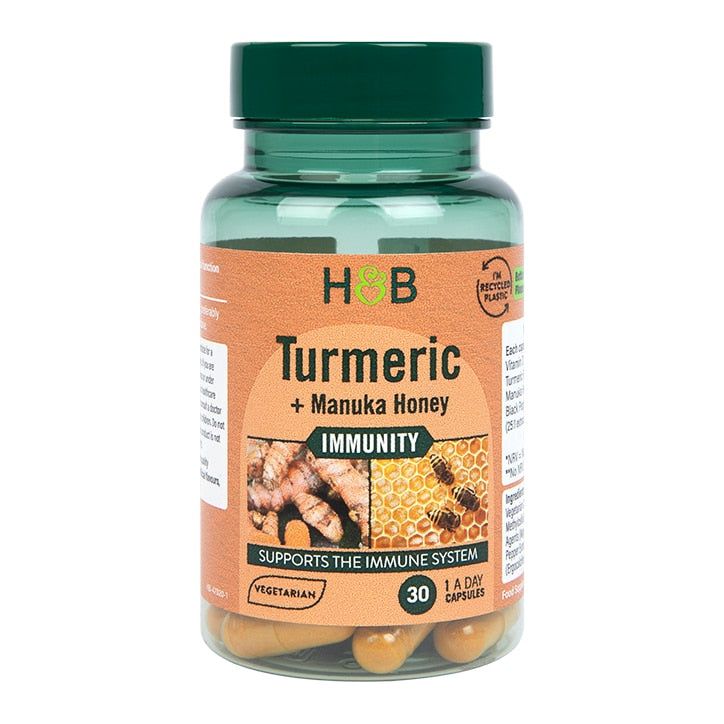 Holland &amp;amp; Barrett Turmeric + Manuka Honey 30 Capsules