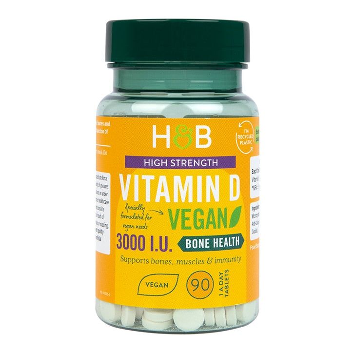 Holland &amp;amp; Barrett Vegan Vitamin D 3000 I.U. 75ug 90 Tablets