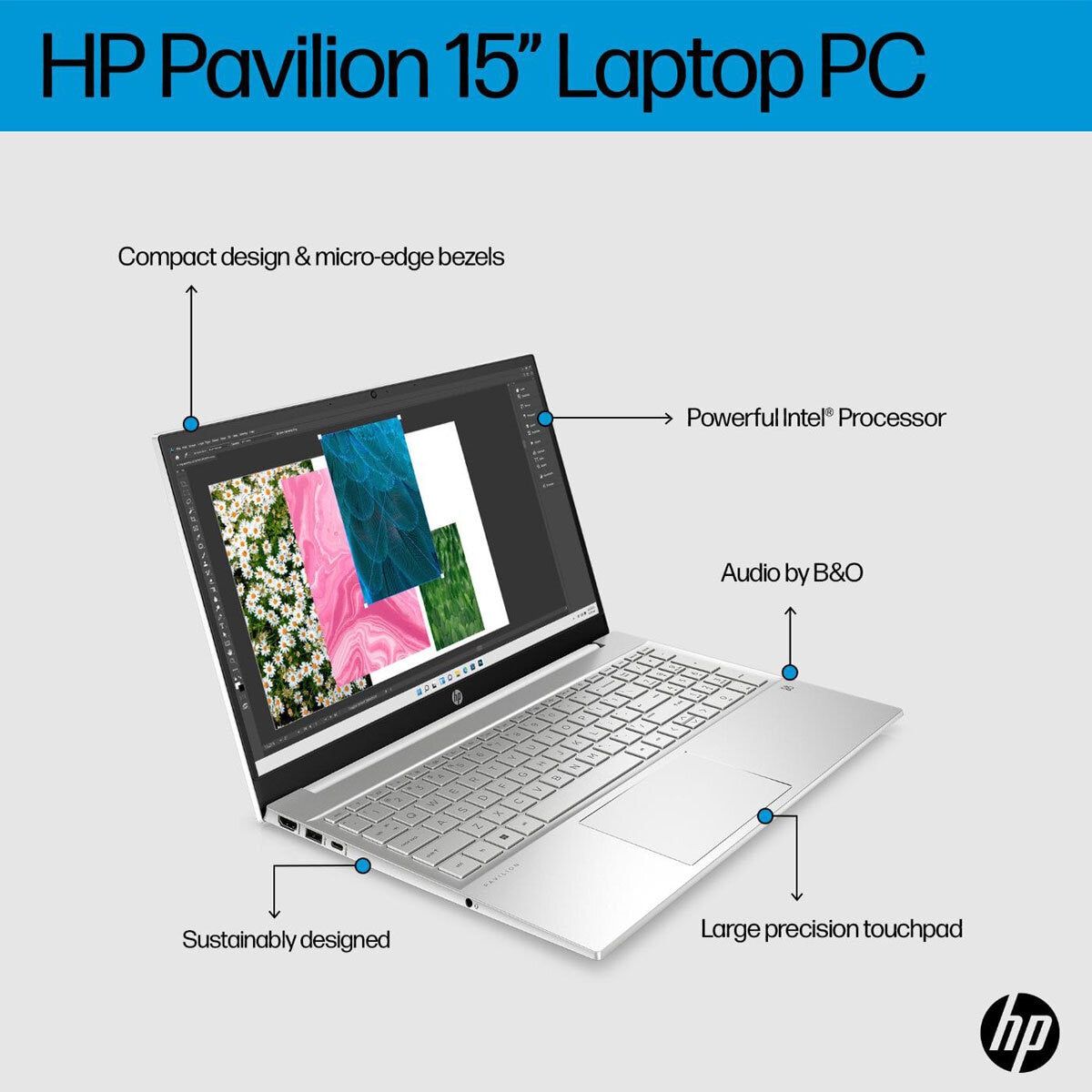 HP Pavilion, Intel Core i5, 16GB RAM, 512GB SSD, 15.6 Inch Laptop, 15-eg2025na
