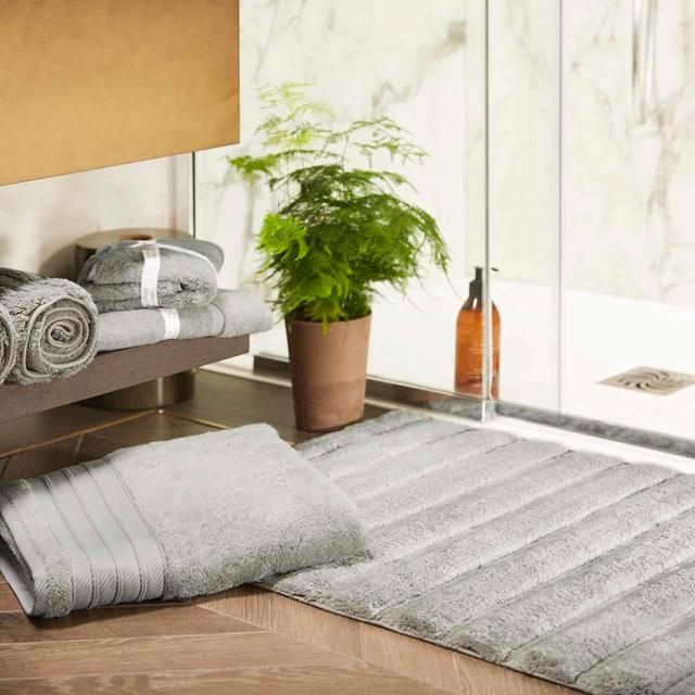 Hug Rug Biodegradable Bathmat Stripe Silver