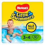 Huggies Little Swimmers Swim Nappies, Nappies Size 3 &amp;amp; 4, 12 Nappy Pants