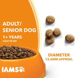 IAMS for Vitality Light in Fat Adult Dry Dog Food with Fresh chicken   12kg