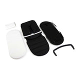 iCandy Peach Black Twill Second Carrycot Fabric &amp;amp; Bumper Bar