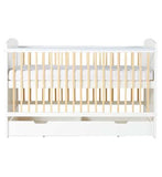 Ickle Bubba Coleby Classic Cot Bed, Under Drawer and Sprung Mattress - Scandi White