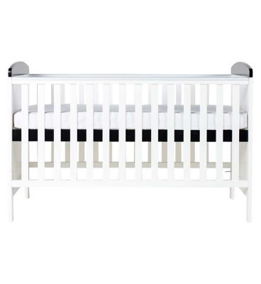 Ickle Bubba Coleby Style Cot Bed and Sprung Mattress - Mono Mountains