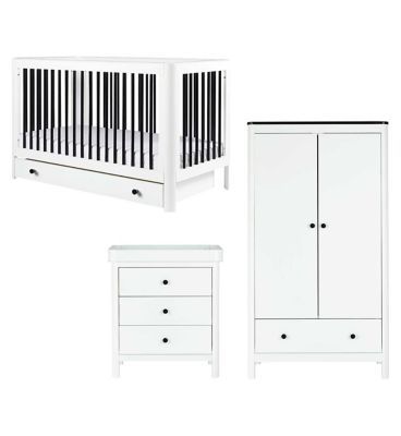 Ickle Bubba Tenby 3 Piece Furniture Set and Under Drawer - Mono