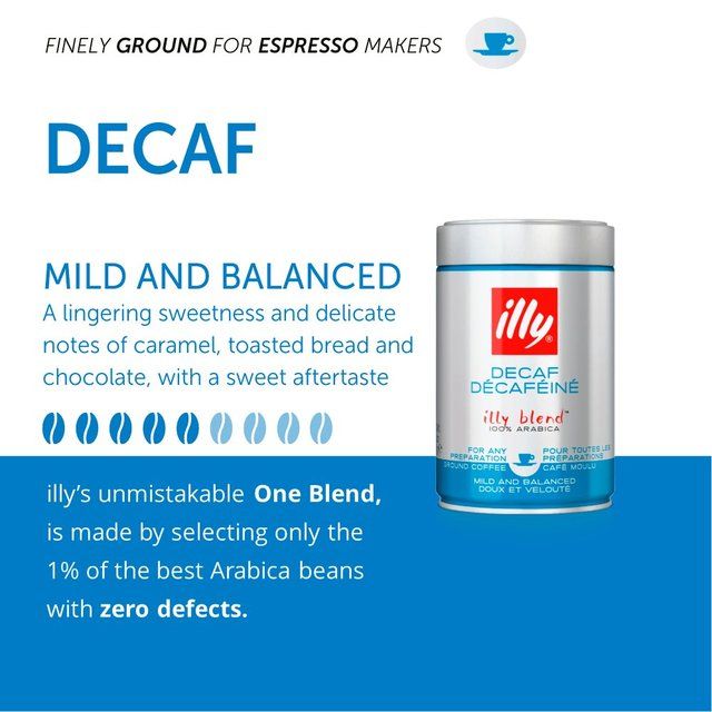 illy Decaffeinated Ground Coffee   250g
